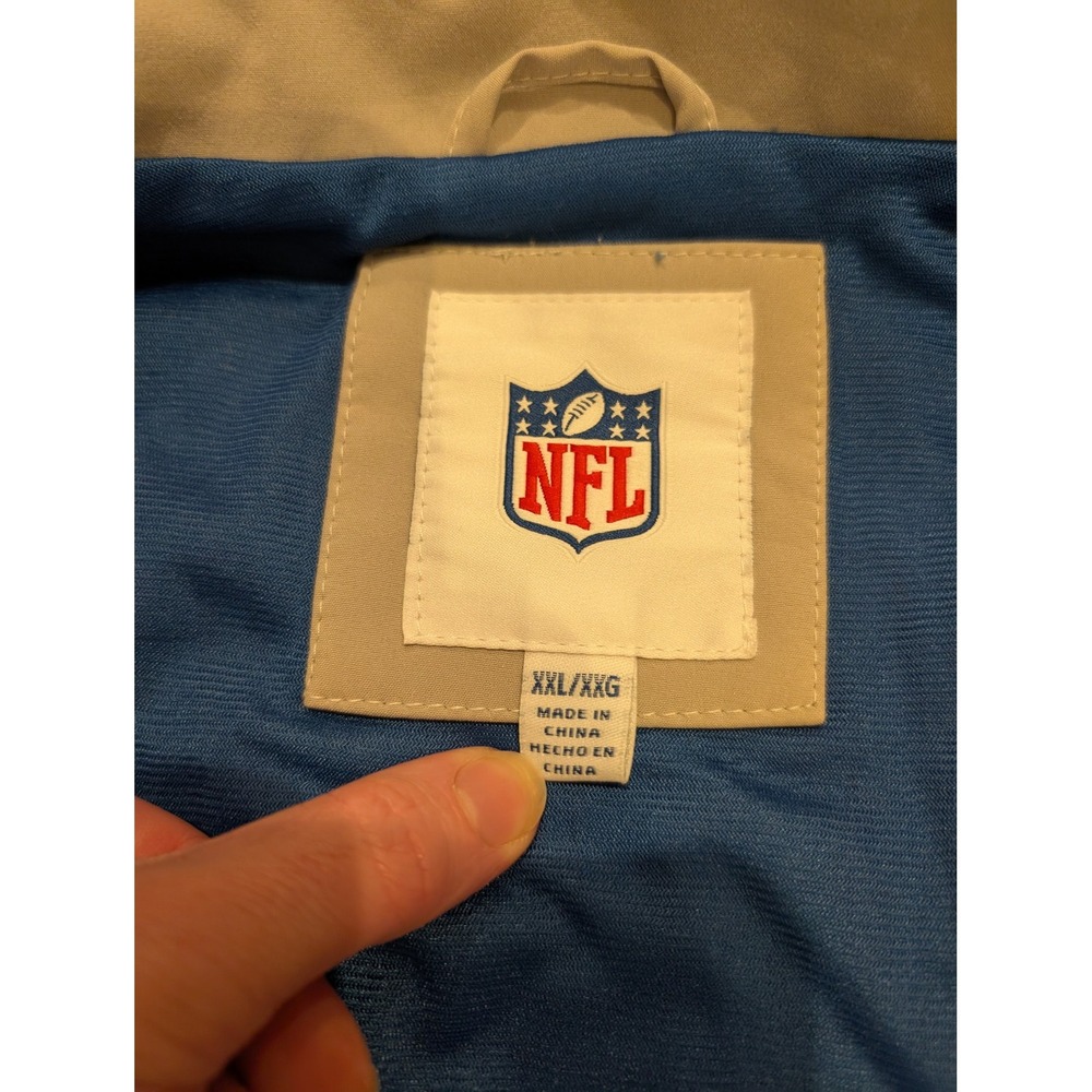 GIII NFL New‎ York Giants Gray Jacket Mens 2XL Football Full Zip Fleece Lined - Picture 4 of 9
